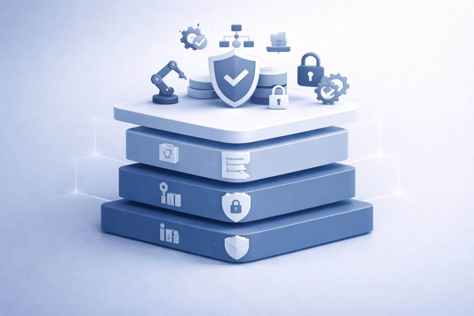 Layered IT governance foundations supporting secure operations.