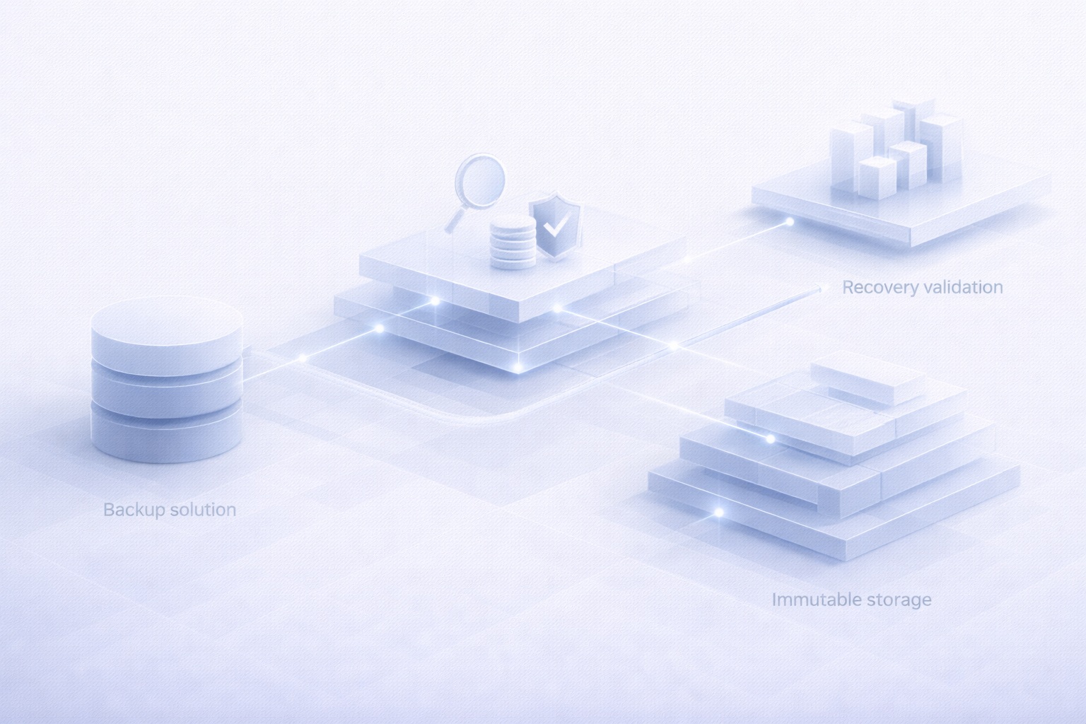 Backup validation and recovery workflow diagram